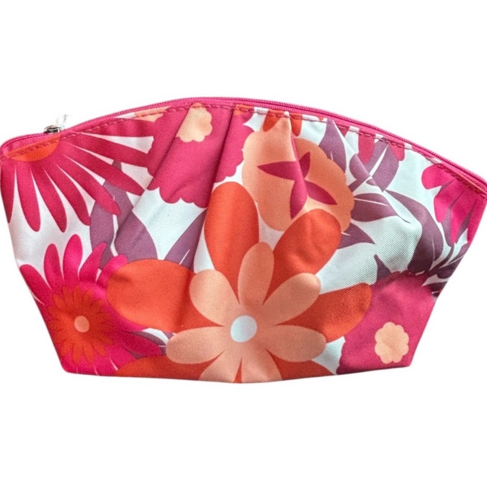 Vintage NWOT Clinique Floral Cosmetic Bag